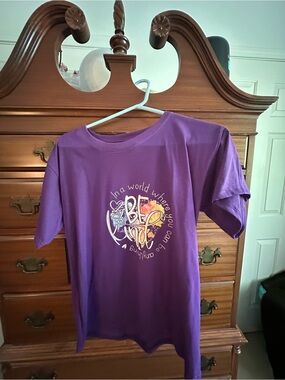 Purple Short Sleeve Graphic Tee - Be Kind Heart Design